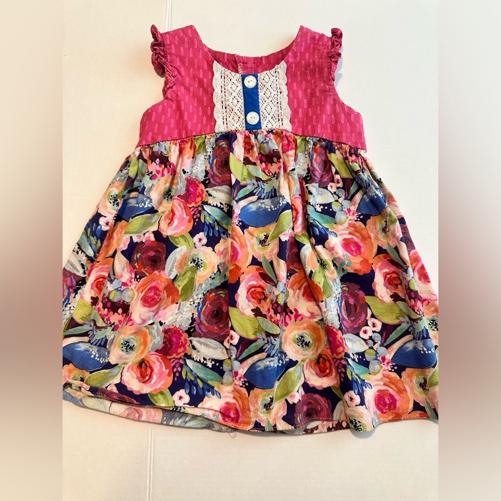 5T Ricrac & Ruffles Floral Dress - Picture 5 of 11
